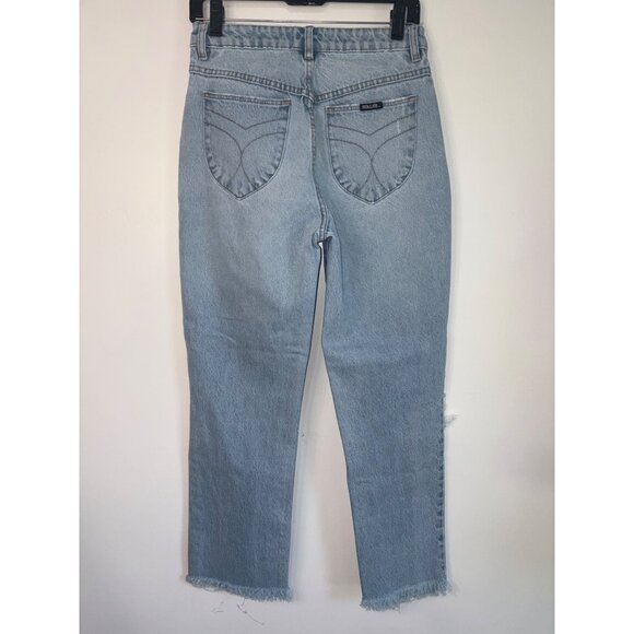 Rolla's Original Straight High Rise Jeans in Sunbleach Worn 28 Womens Denim Pant - Picture 6 of 15